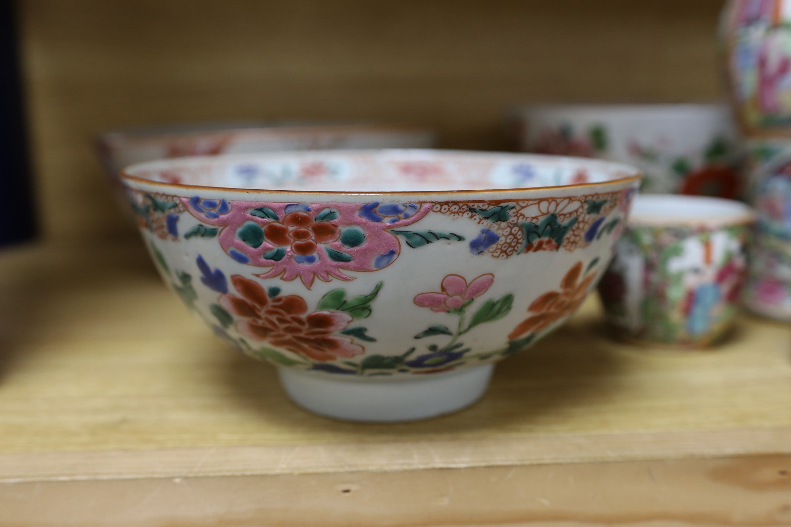 A group of Chinese ceramics including Cantonese, export etc. mostly a.f.